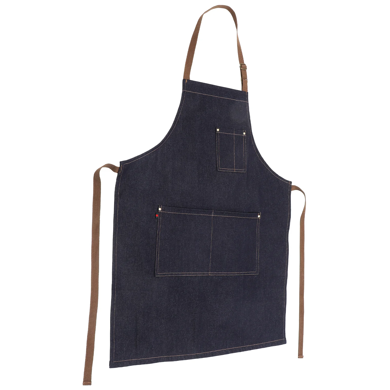 

1Pcs Adjustable Heavy Duty Denim Work Apron Utility Pocket Apron for Salon Kitchen Chef Hairstylist Waiter Comfortable