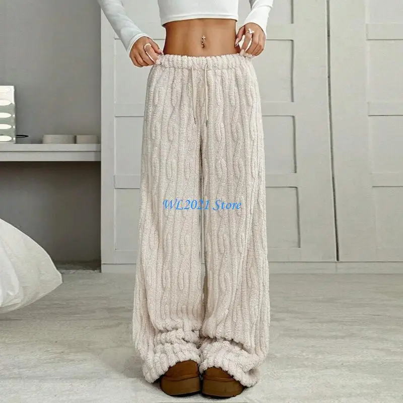 

G5GC Women's pajama pants, plush flannel, comfortable drawstring pants with pockets, warm winter pants