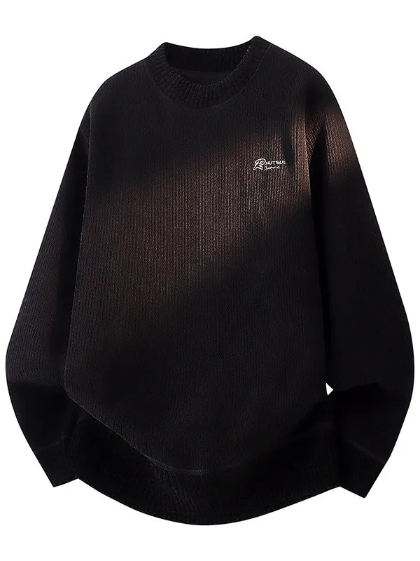 

Men's Inteated Fce Sweater Thiened round Ne Warm Casual Sle Polyester Fiber Winter Basic irt Student Model