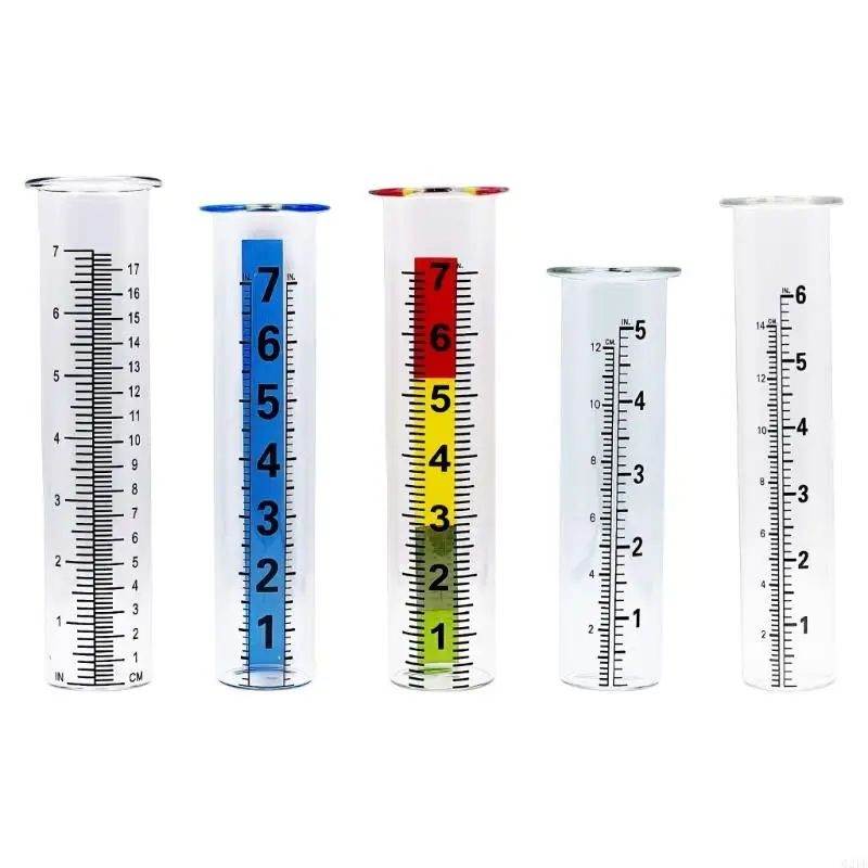 Outdoor Rain Gauges with Easy to Read Large Font Innovative Three Structure Rain Gauges Simple Install for Garden