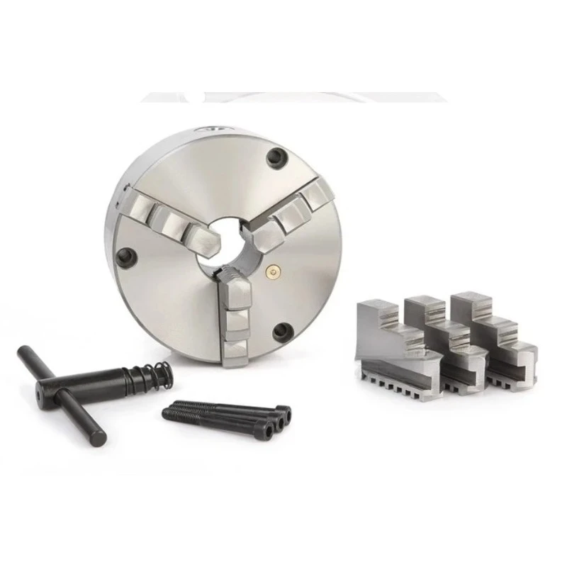 A New Piece of Three-jaw Self-centering Chuck, Front Perforated Four-axis Special, 130mm Diameter Loose Wrench M8 Screw