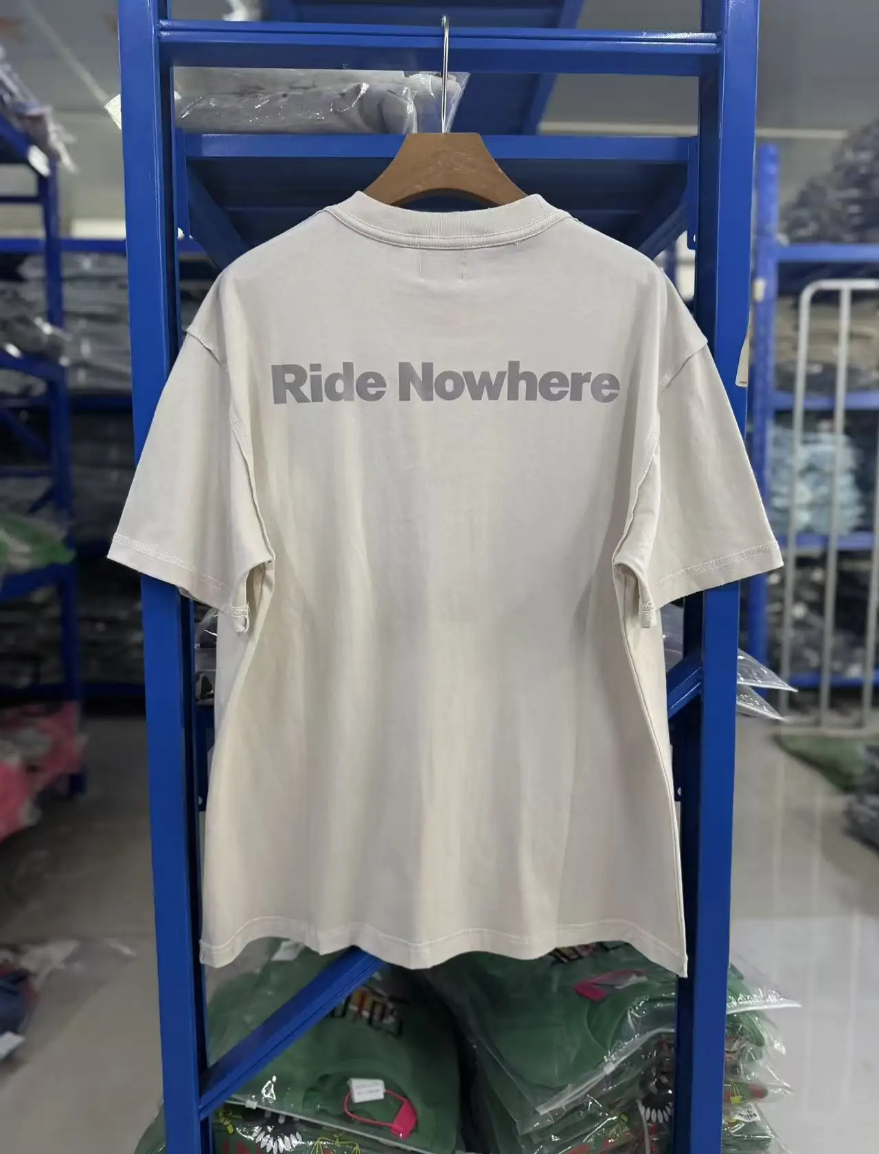 Washed Behind the 26SS Tornado 3M Slogan Ride Nowhere T Shirt Men Women 26ss Summer Style Tee Tops T-Shirt