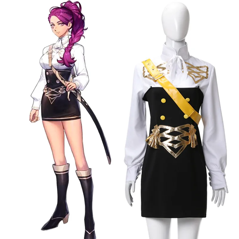 

Game Fire Emblem: Three Houses Cosplay Petra Costume Women Skirt Shirt Full Outfits Custom Made Halloween Carnival Party