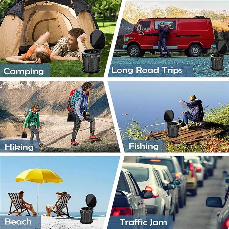 

Portable Toilet for Adults Kids ,Outdoor Camping Potty and Emergency Mini Toilet Foldable Travel Car