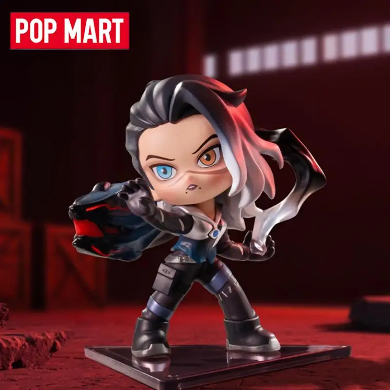 POPMART VALORANT AGENTS – seria „Mystery Box”, oryginalne figurki w pudełku niespodziankowym, zabawki do zgadywania, ozdoby do torby, figurki do dekoracji domu, figurki do postawienia na biurku.