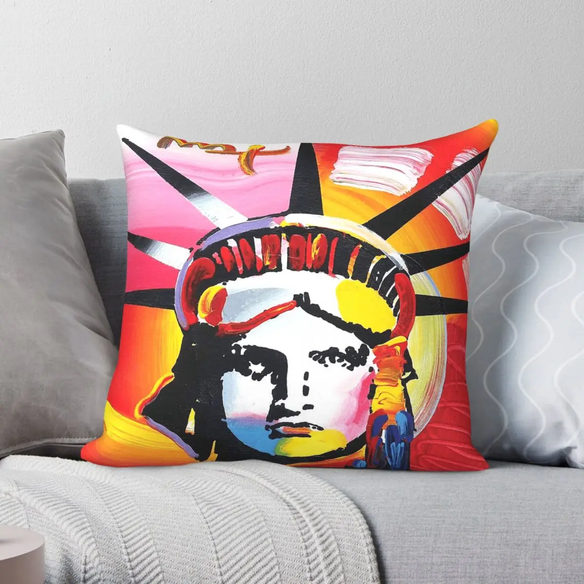 Peter Max OPSAIL 2000 Square Pillowcase Polyester Linen Velvet Creative Zip Decorative Pillow Case Home Cushion Cover