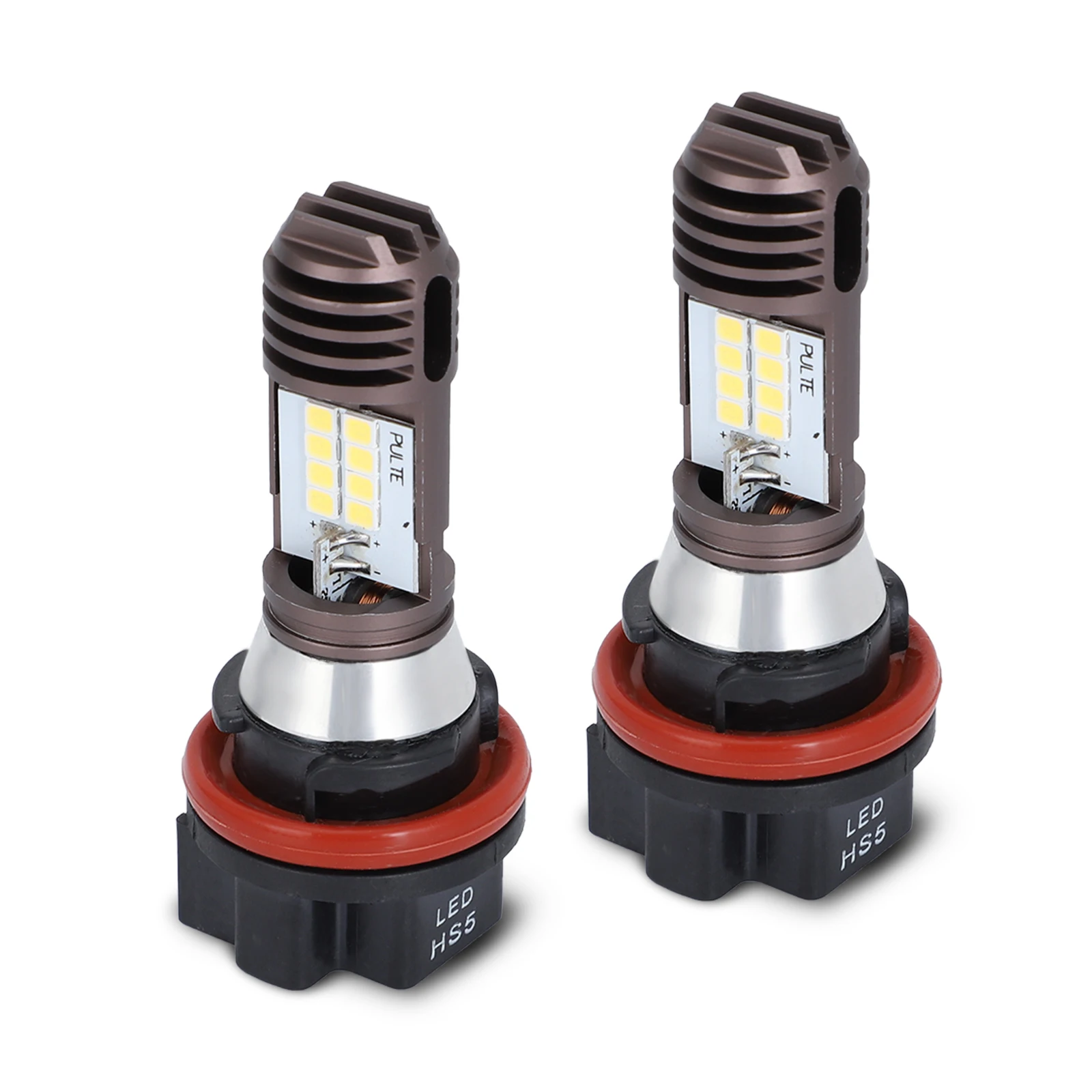 1/2x hs5 35/35w led super branco farol lâmpada luz para suzuki yamaha honda pcx125 pcx150 pcx 125 led farol da motocicleta