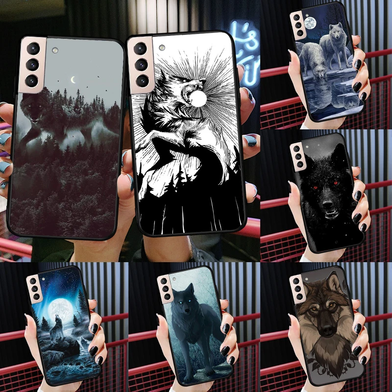 Wolf Art Phone Case For Samsung Galaxy S25 Ultra S20 S21 S22 S23 S24 FE S9 S10 Plus S24 Ultra Cover