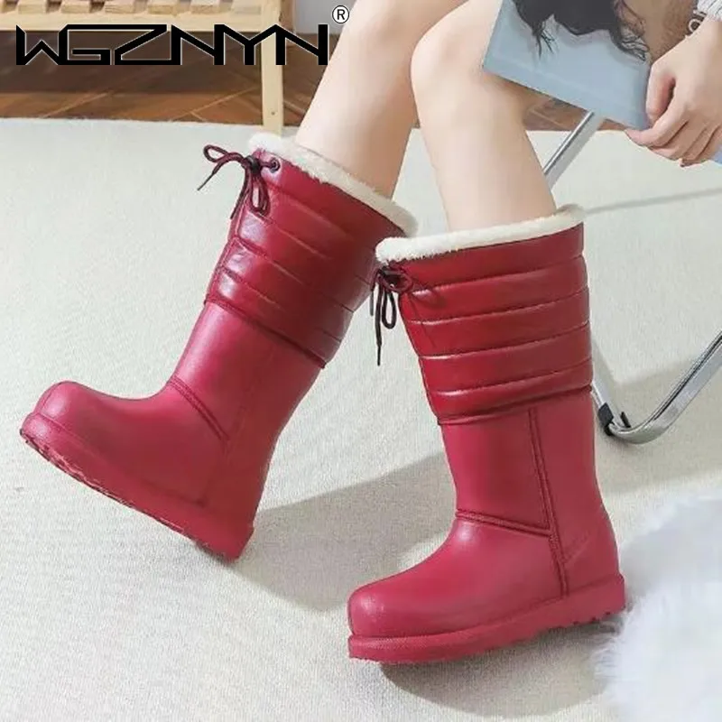 2024 New Luxury Designer Women Winter EVA Waterproof Booties Girl Classic Snow Boot Plush Ankle Short Boots Female Rainboots