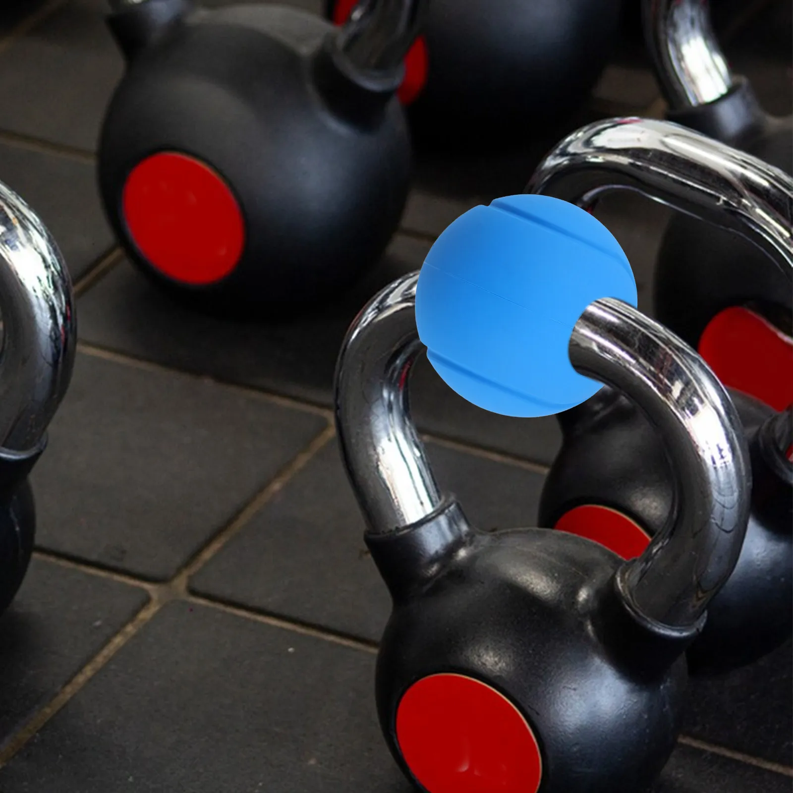 Spherical Silicone Barbell Grips Non-Slip Round Fitness Handle for Weightlifting Gym Exercise Training Grip Barbell Grips
