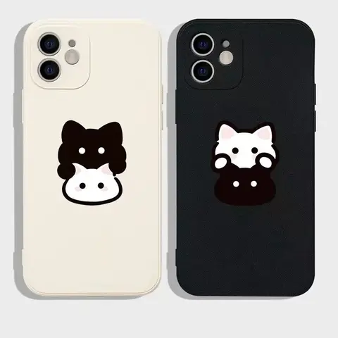 Cat Lover Couple Paired Phone case For Samsung galaxy s26u a17 a16 a15 a24 A23 A36 A56 WIDE8 7 6 jump3 5 buddy3 4 2 AT-m130 m150