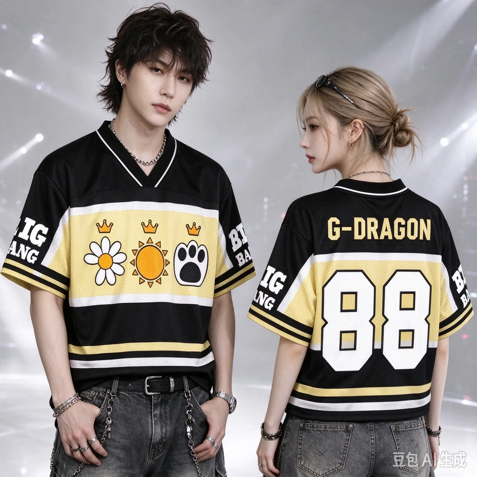 Legendary BIGBANG Daisy Sun Paw G-Dragon TShirt Crown Icons Concert Tour Jersey for Fan Gifts Autumn Winter Mens Women's Tshirt