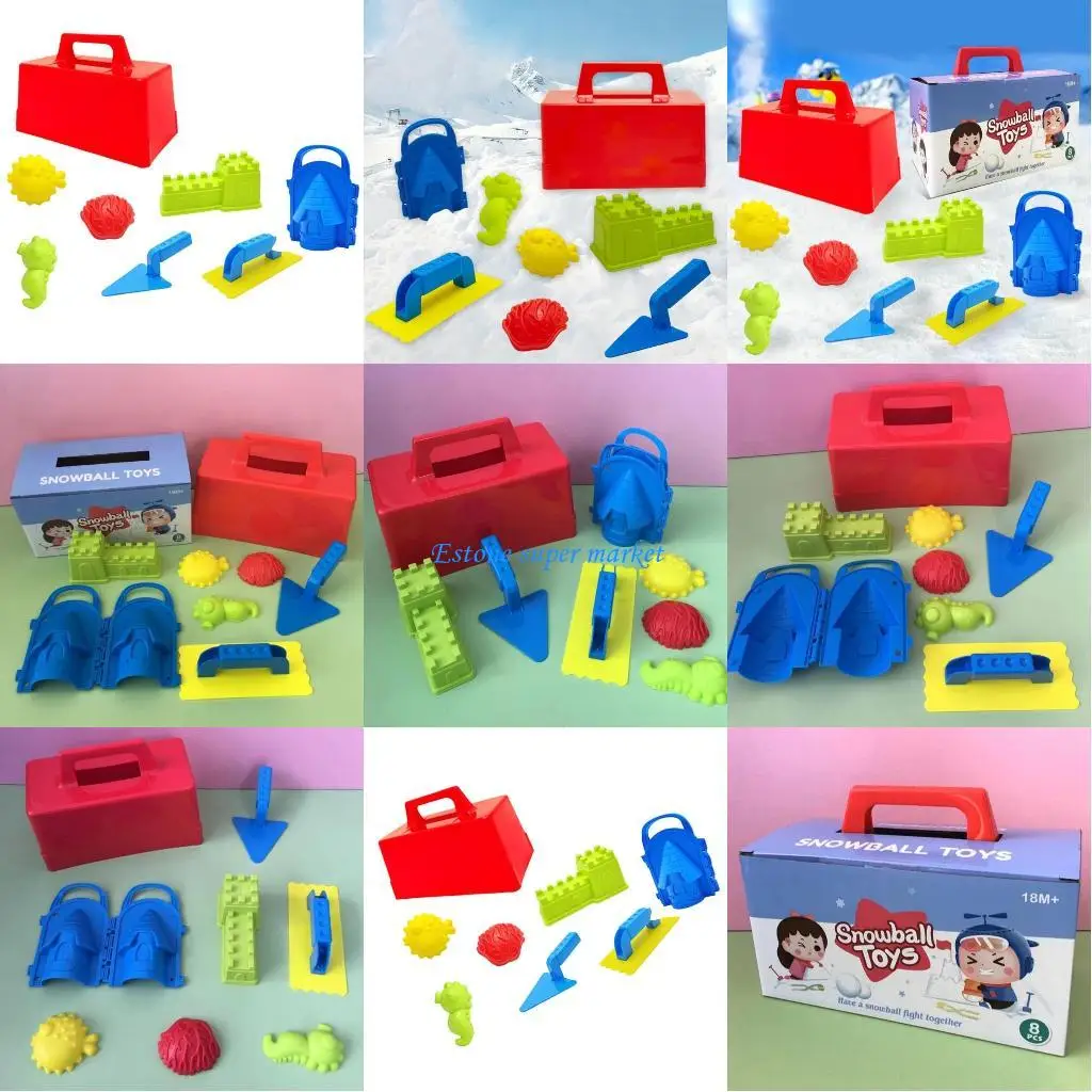 090B مجموعة تشكيل كرات الثلج المحمولة مع قوالب متعددة للأنشطة الشتوية والكريمة #1