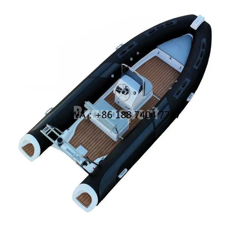 Best Selling Fiberglass Rib Fishing Boat 480cm  Inflatable Boat with Hypalon Tube