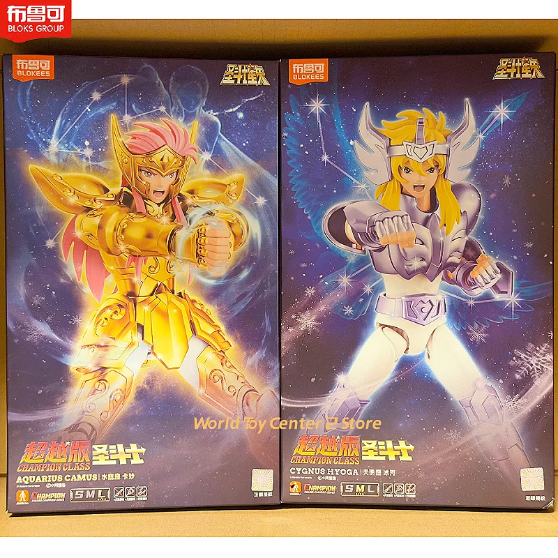 

Оригинальные фигурки BLOKEES Saint Seiya CHAMPION CLASS CYGNUS HYOGA AQUARIUS CAMUS, сборная модель, комплект, фигурка Saint Seiya, подарок