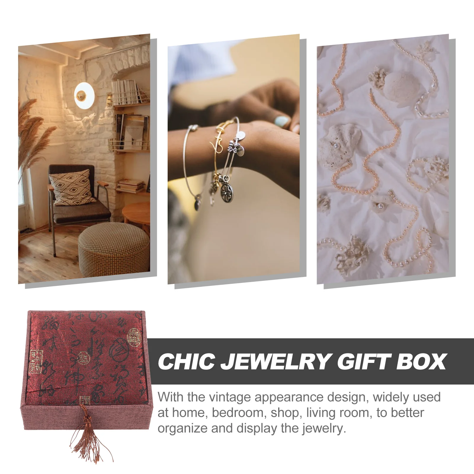 

Sandalwood Comb Gift Box Vintage Jewelry Organizer Storage Case For Earrings Rings Necklaces Trinket Table Decorative Box