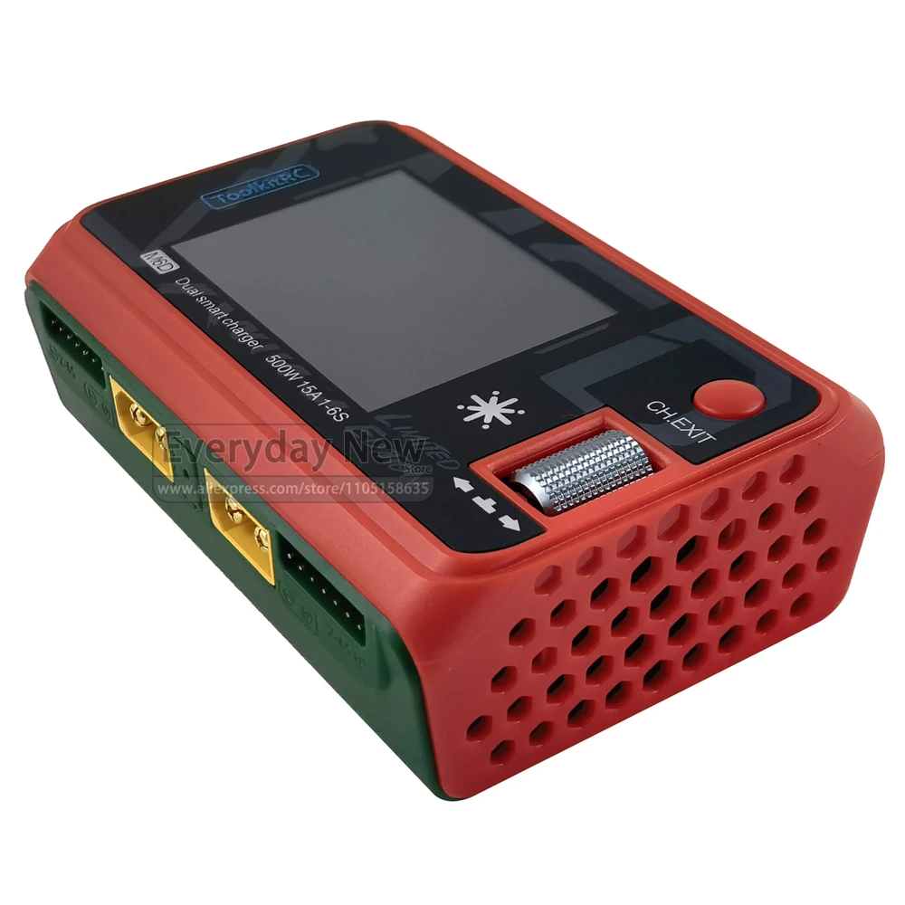 ToolkitRC Xmas M 6 D充電器クリスマス赤色インテリジェントDC 500 W 15 A 1-6 S IPSおもちゃ模型車リチウム電池ドローン航空機FPV充電設備LiPo LiHvプレゼント1 S 2 S 3 S 4 S 5 S 6 S XT 60インタフェース