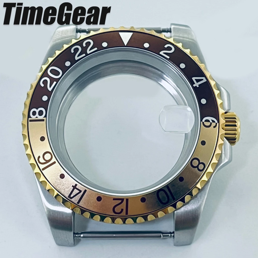  40mm Silver Gold Diver GMT Aluminium Bezel Sapphire Crystal For VH31 NH34 NH35 NH36 NH38 ETA2824 PT5000 Movement