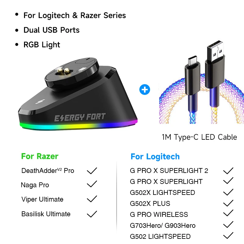 Qi Wireless Charging Module for Logitech G502 X G703 G903 GPW2 G Pro X Superlight Mouse Coin Door Replacement Non Powerplay - 7