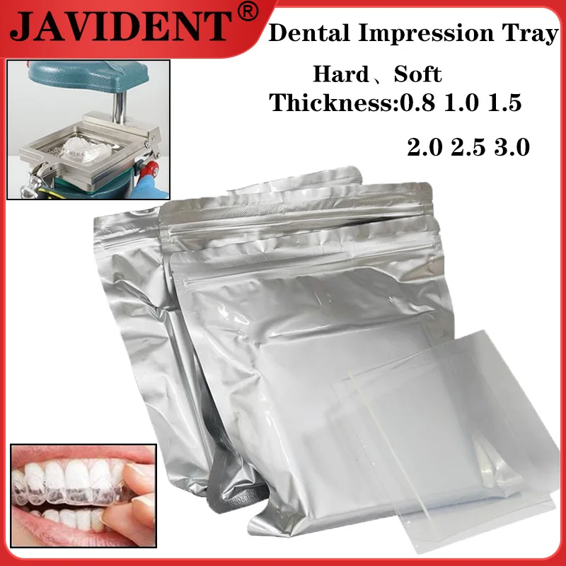 

Dental Square Hard/Soft Impression Trays Orthodontic Retainer Molding Sheets Braces Aligner Grinding Pad Impression Trays