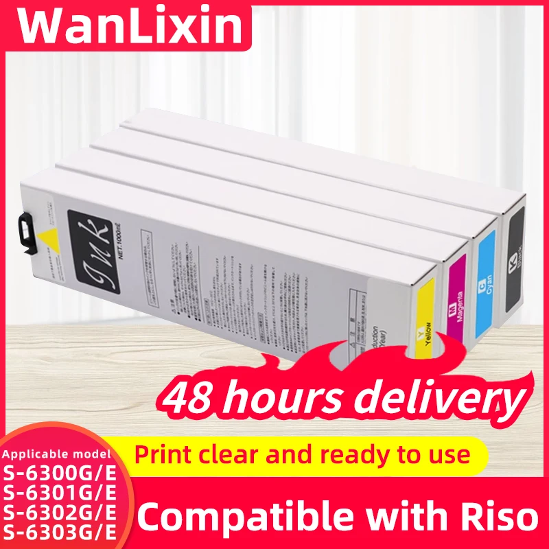 

1000 мл S-6300G S-6301G S-6302G S-6303G картридж для совместимости Riso Comcolor 3050 7050 9050 картридж с чернилами для принтера