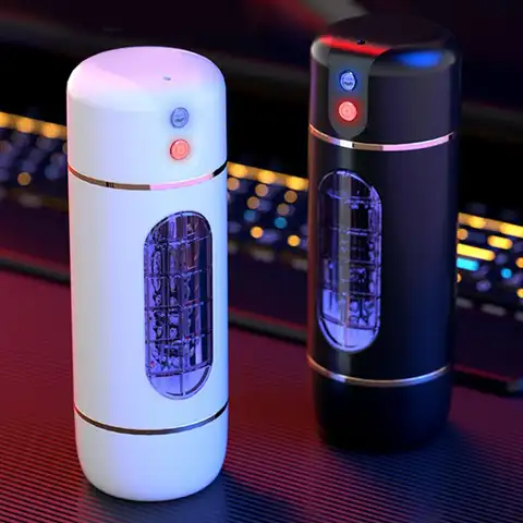 Vibrating Male Masturbator Sex Toys for Men, Automatic Realistic Textured Pocket Pussy Mens Stroker Blowjob Machine Masturbators