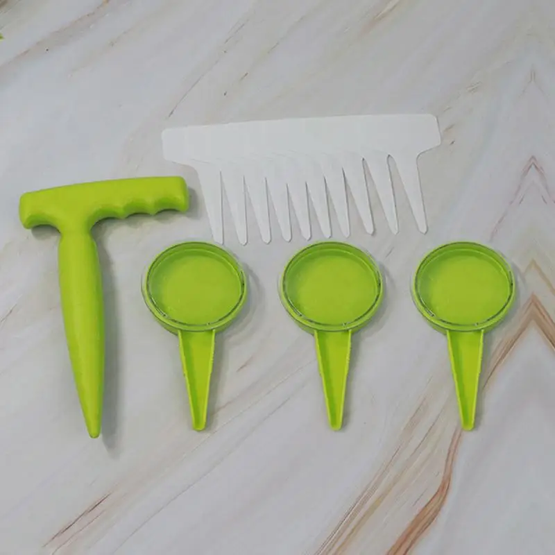 Garden Spacer Tool 14X Flower Plant Sow Traditional Sets Multifunctional Gardening Spacer Tools Handheld Dibber And Widger For