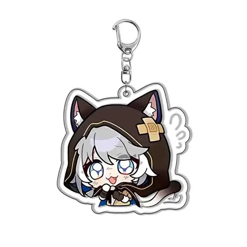 لعبة هونكاي: ستار السكك الحديدية الاكريليك الوردي سلاسل المفاتيح تأثيري أرقام Hyacine Hyacinthia تشفير Cifera قلادة حقيبة معلقة الملحقات