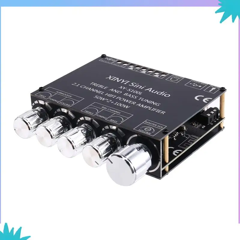 ABZW XY-S100L Modul Amplifier Daya Bluetooth Papan Amplifier Daya Mendukung Koneksi Bluetooth Ponsel untuk Pemutaran Audio
