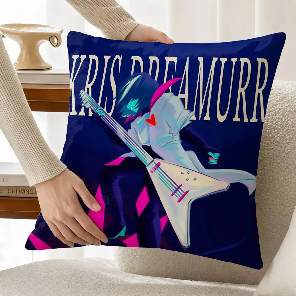 K-Kris D-Dreemurr D-Deltarune Customizable Square Pillow case Double Sided Print Sofa Bedroom Decor Cushion Cover