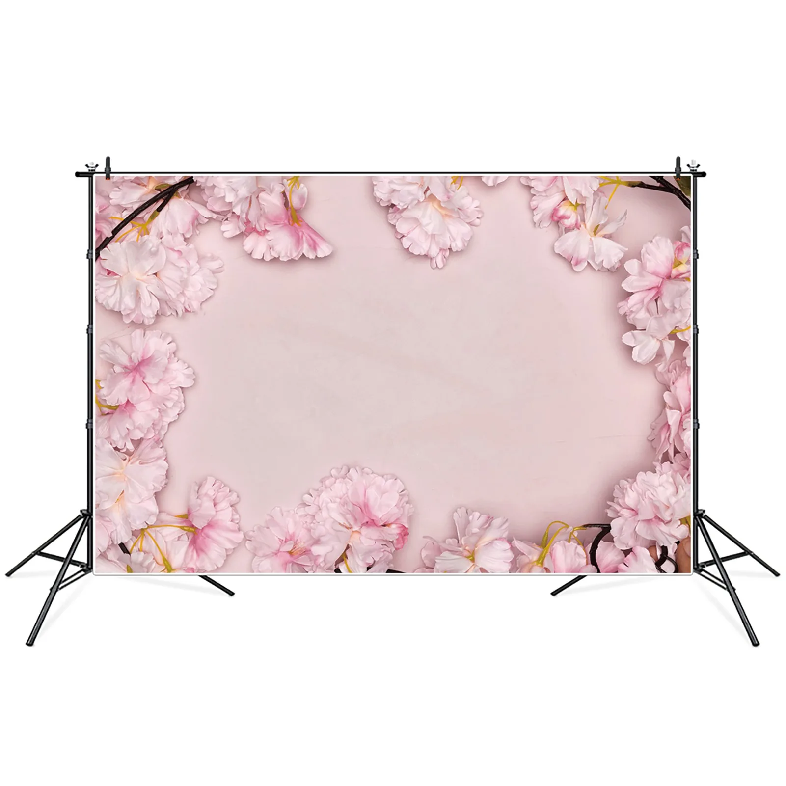 Pink Flowers Wall Photography Backdrops Spring Party Baby Shower Ins Style Birthday Wedding Custom Children Photo Backgrounds