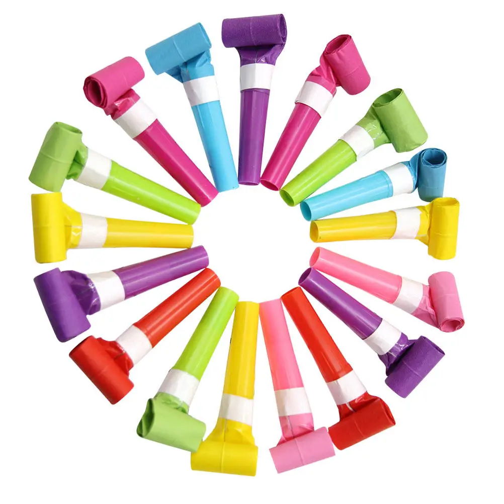 50Pcs 6Cm Funny Blowing Whistle Party Prop Kids Cheer Tool Festive Noise Maker Birthday Halloween Carnival Sports Event