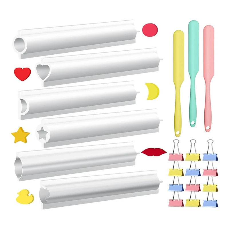 6 Piece Long Tube Silicone Mold Embedded Soap Mold As Shown For Handmade Candle Cake Making