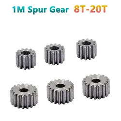 1pc 1M 8T-20T Pinion Spur Gear 1 Mod Cylindrical Flat Gear 8 12 13 14 15 16 17 18 19 20 Teeth 45# Steel