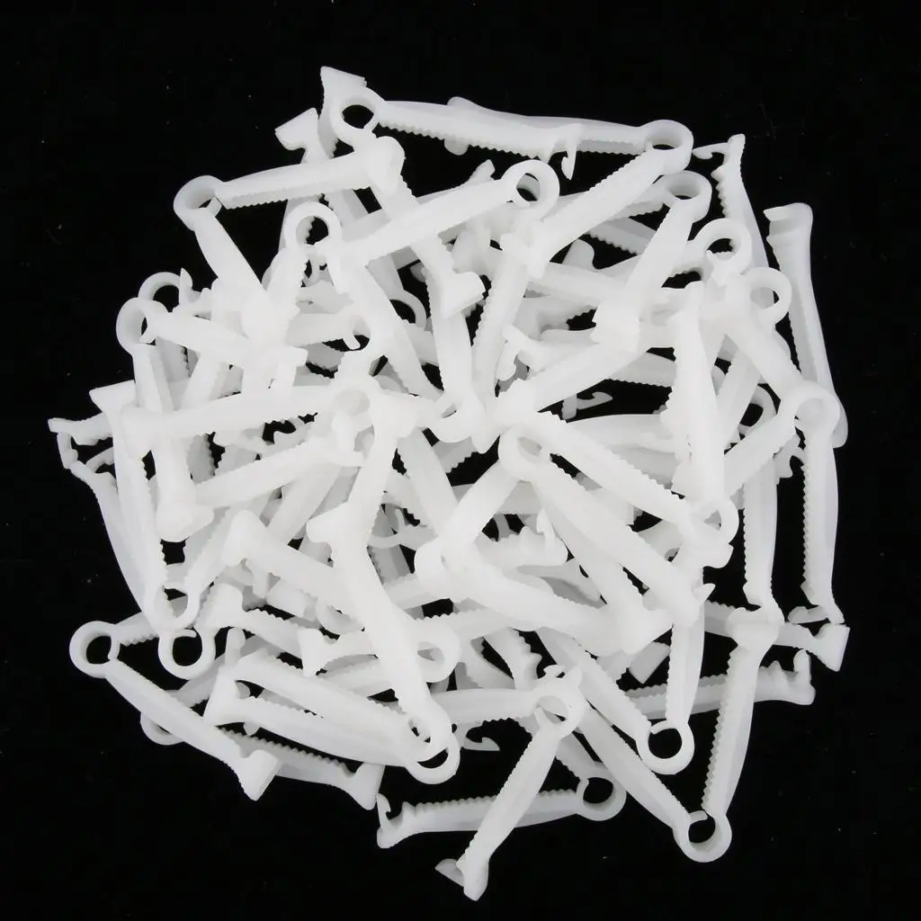 Umbilical Cord Clamp 50pcs/Lot Disposable Plastic Umbilical Cord Clip for Cattle Pig Livestock And Poultry Supplies