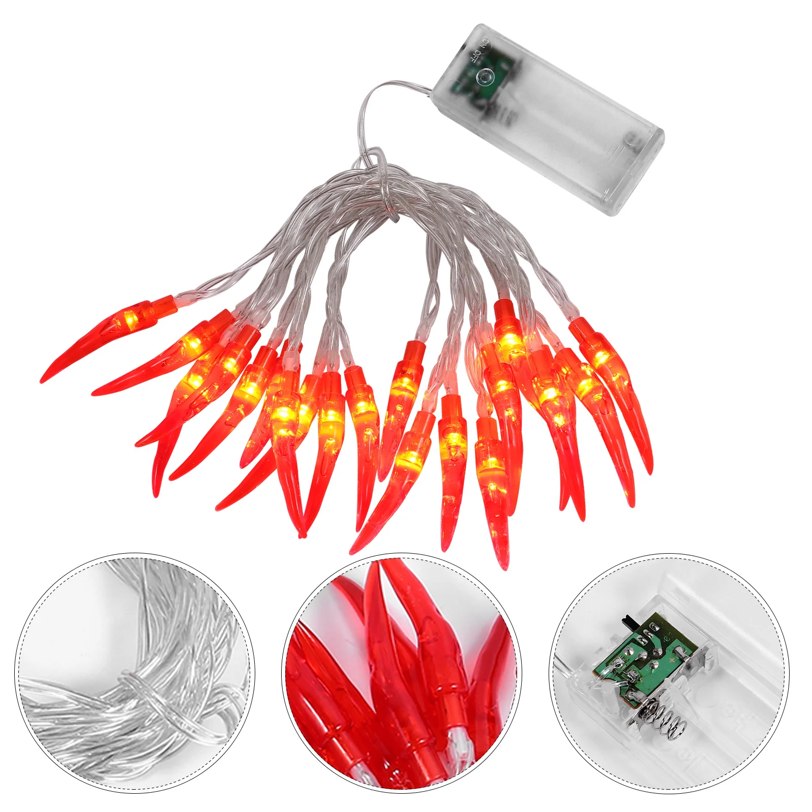 1 قطعة أضواء سلسلة الفلفل الحار 3 متر 20 LED صديقة للبيئة البلاستيك ديكور مهرجان مصباح داخلي المنزل حفلة جو دافئ الإضاءة