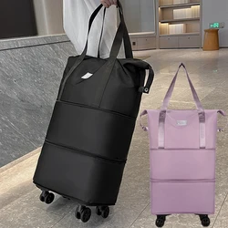 Folding Luggage Bags Travel Bag Large Capacity Universal Wheel Duffle Pack  Foldable Business Storage Bag with Wheels Handle