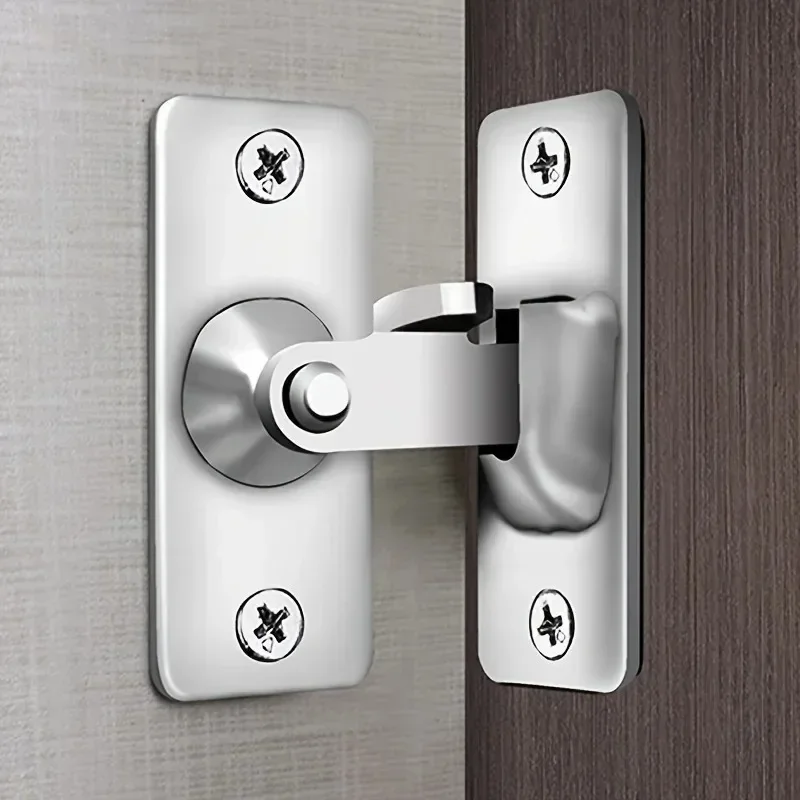 

Stainless Steel 90-degree Lock Small Door Buckle Household Anti-theft Right-angle Simple Sliding Door Hasp Door Bolt Lock