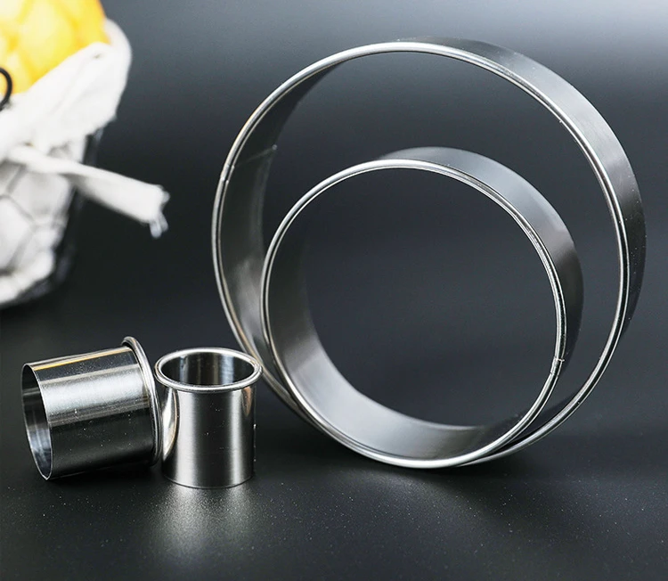Stainless steel 11 piece cake mold set, cake mold, baking supplies set, circular mousse circle, fruit cutting mold