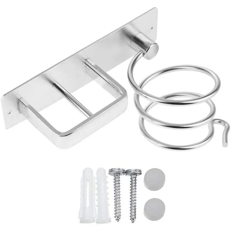 Stainless Steel Hair Dryer Rack Anti-rust Hair Dryer Rack Stand Shelf Bathroom Accessories Holder For Hairdryer Racks Household