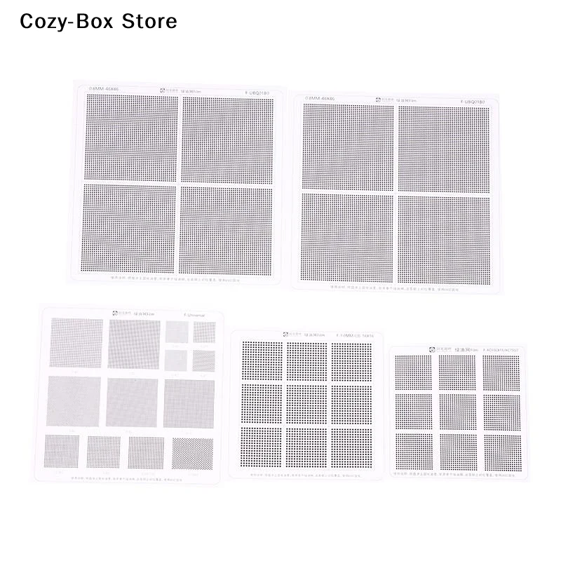 [ZY]Universal Green Oil Net UV Solder Mask BGA Reballing Stencil Hole Spacing 0.3/0.35/0.375/0.4/0.5/0.58/0.6/0.8/1.0mm[ZY]