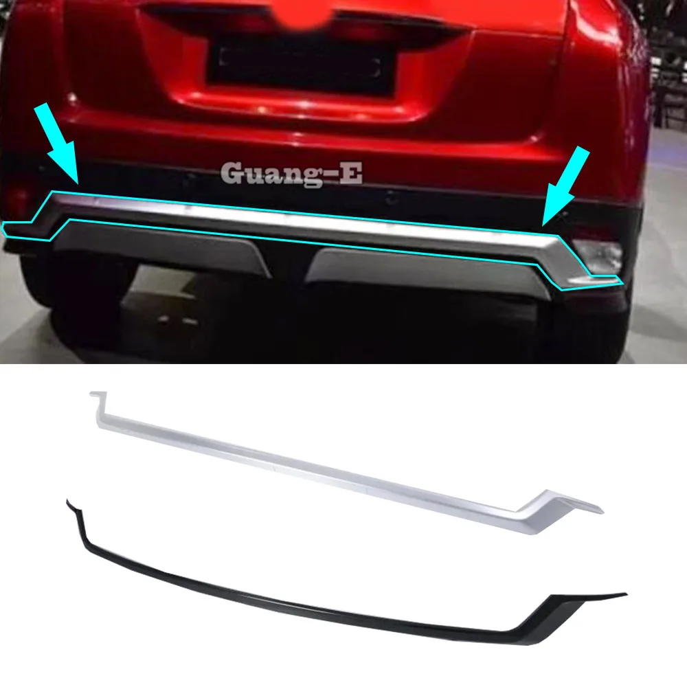 For Mitsubishi Eclipse Cross 2017 2018 2019 2020 2021 Car Rear Tail Rear Bottom ABS Plastic Bumper Edge Trim Panel Trunk 1pcs