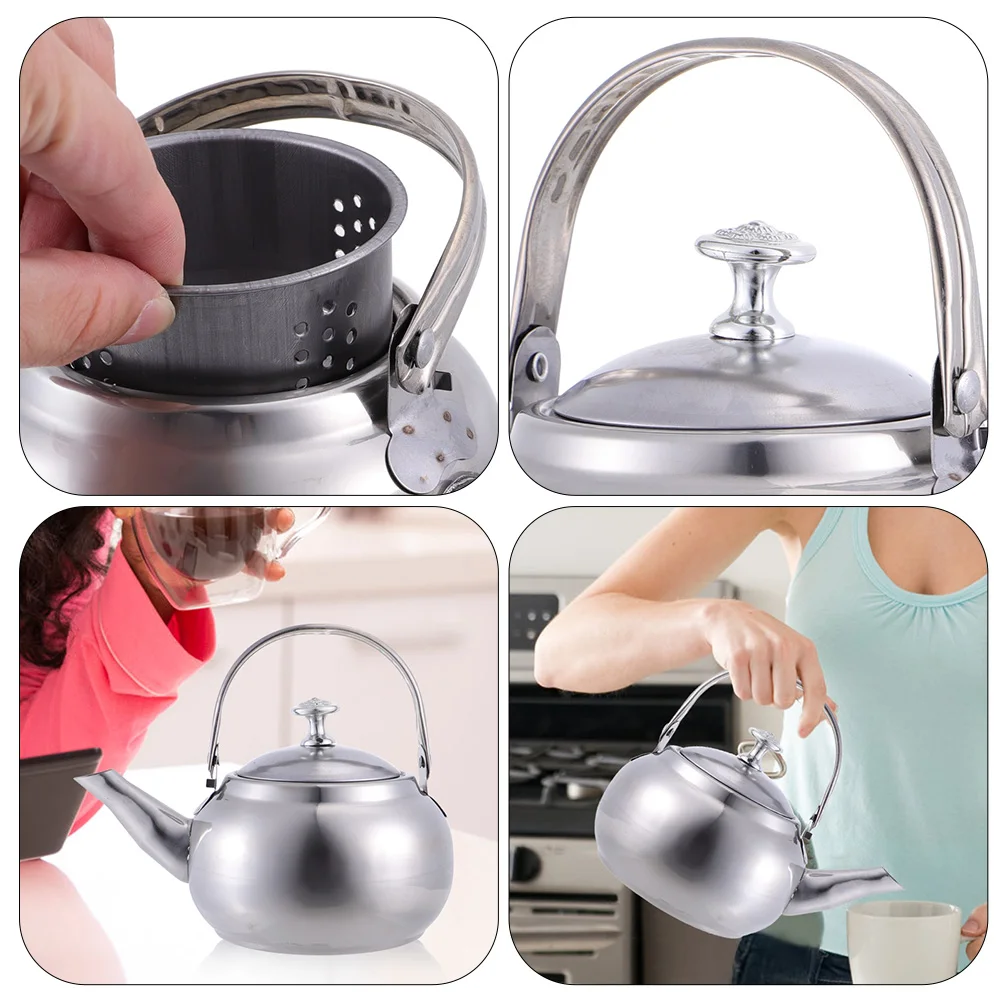 

Practical Water Portable Boiling Teapot Exquisite Coffee Kettle Heat Resistant Stainless Steel Household Kettle For Gas