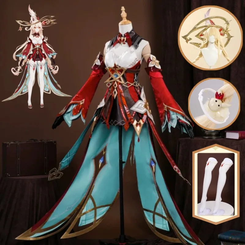 

Game Genshin Impact Alice Cosplay Costume Witch Klee's Mother Dress Uniform Set Women Halloween Carnival Party Roleplay Outfit