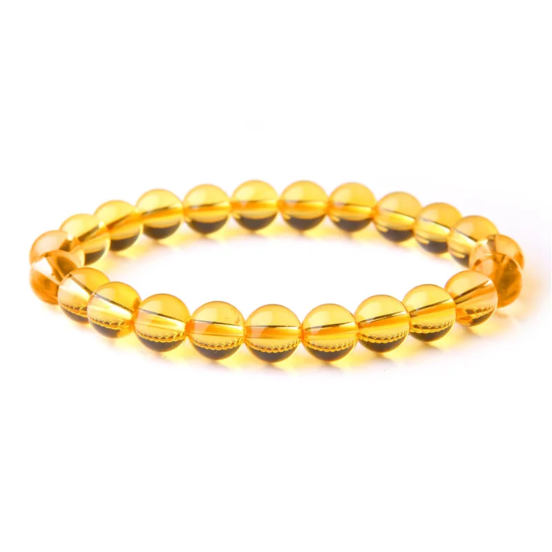 Natural Citrines Bracelet Yellow Quartzs Crystal Cat Eye Opal Stone Bead Bracelets For Women Men Wealth Fortune Bangle Jewelry