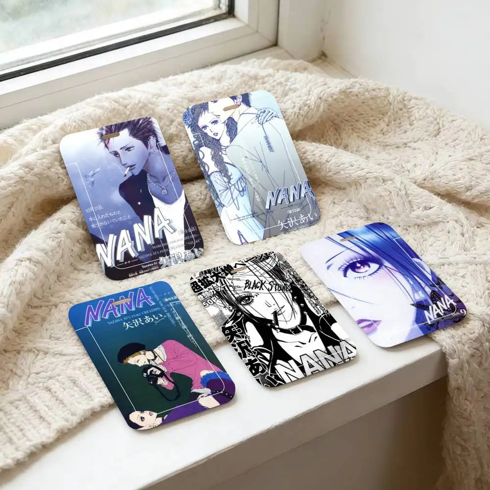 

Anime NANA ID Card Holder Lanyard Covers Women Men Work Permit Holder Students Kids Bus Cards Case
