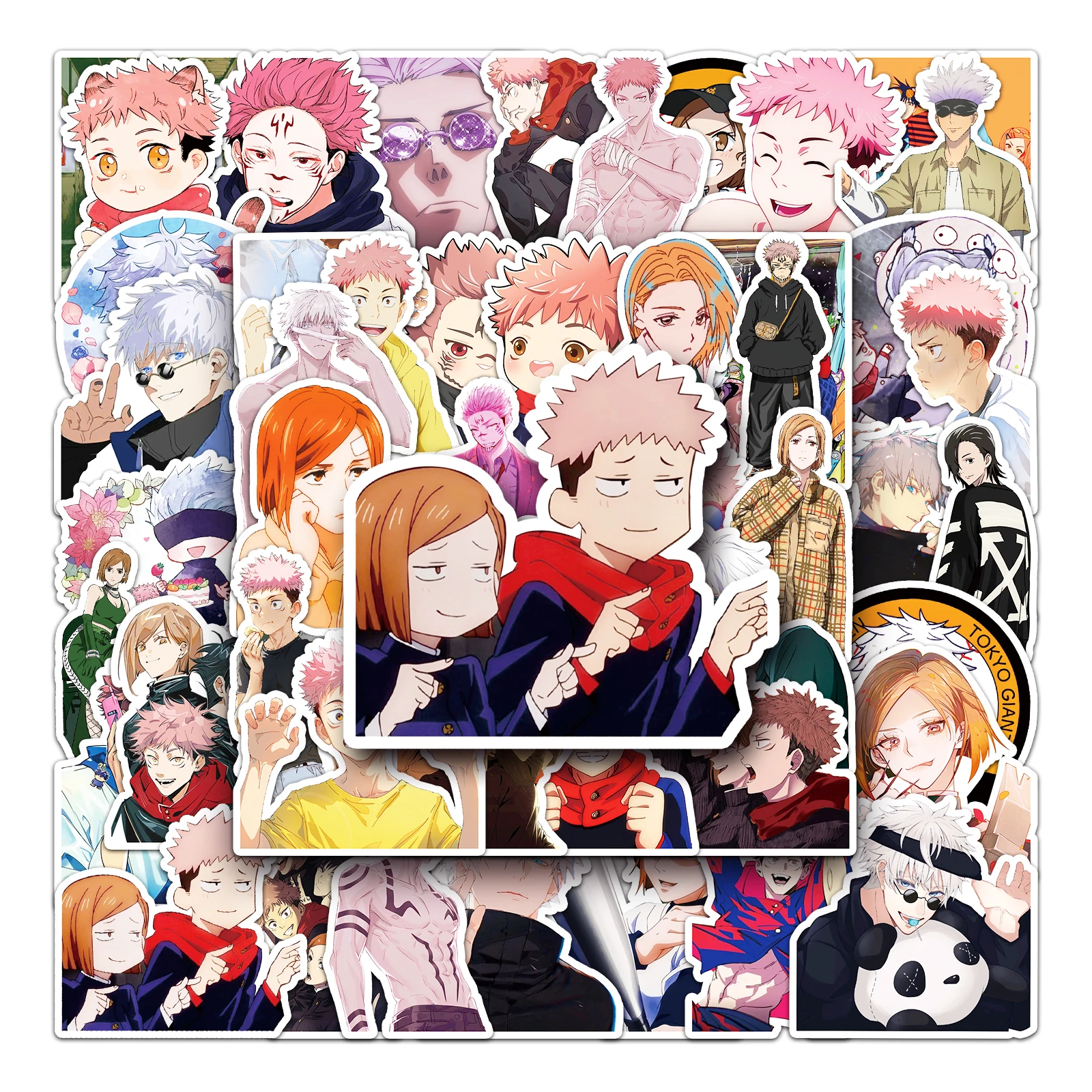 

50pc MINISO Jujutsu Kaisen Series Cartoon Cute Graffiti Stickers Suitcase Laptop Skateboard Personalized Stickers