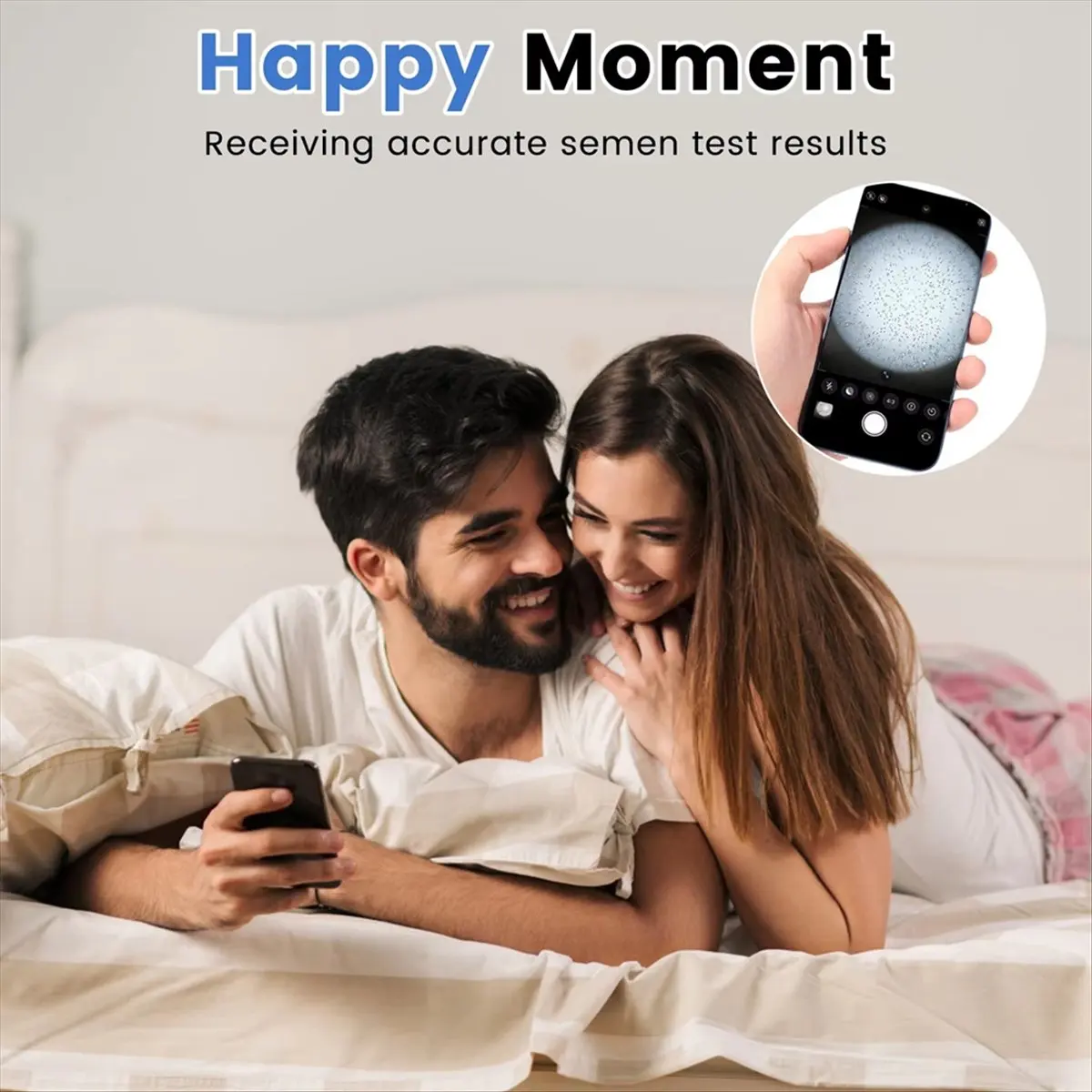 A75K Home Sperm Observation Male Sperm Test Kit Accurate Observation of Sperm Concentration During Exercise and Quick Results