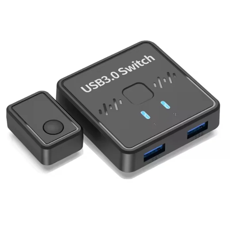 Exquisite-USB 3.0 Printer Sharer Switch 2 In 1 Out USB 3.0 Bidirectional Switcher Connects 2 Computers To 1 Printer Keyboard Mou