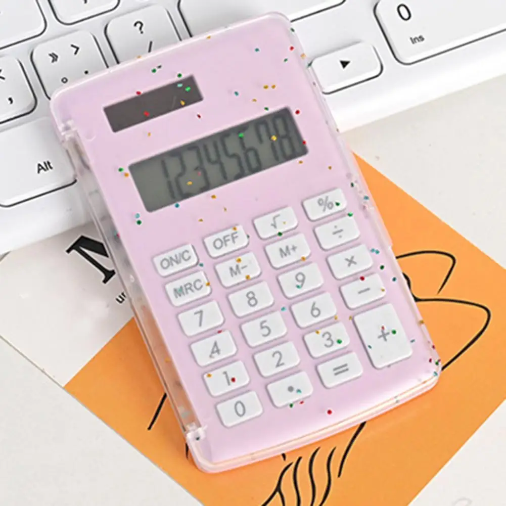 Screen Calculator Lcd Display Calculator Solar Battery Operated Desktop Calculator with Lcd Display for Office Supplies Student